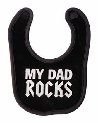  - Dad Rocks Black Bib
