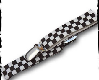  - Suspenders black/white checkerboard