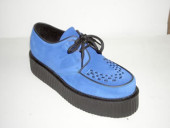 Steelground  Double d-ring creeper shoe blue suede