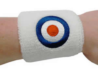  - White Sweatband With Target