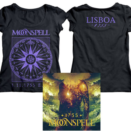 1755 Compass Lisboa Logo Girlie Tshirt (Purple) + CD