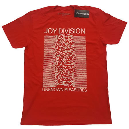  - Unknown Pleasures White On Red