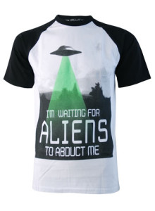 Alien Abduction Baseball T-Shirt