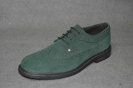 Brogue classic shoe dark green suede