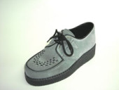 Steelground  Creeper black-grey suede d-ring shoe