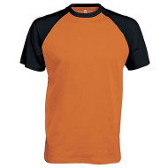 Baseball contrast t-shirt (Orange)