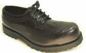 Steelground Steel shoe black leather 