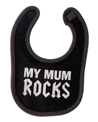  - Mum Rocks Black Bib