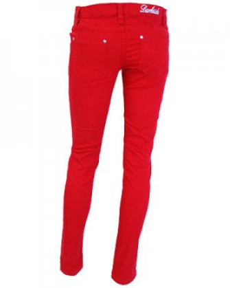  - Red Low Rise Stretch Jeans