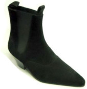 Steelground  Beat Cuban heel elastic boot black leather
