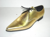 Steelground  Wincklepicker shoe metalic gold leather