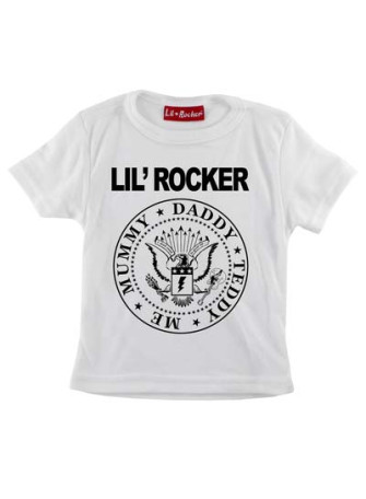  - White Lil Rocker Kids T-Shirt
