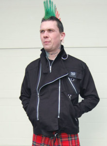 Black Cotton Zipped Jacket