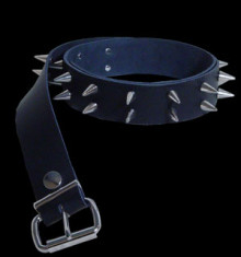 2 Row Small Smooth Stud Leather Belt