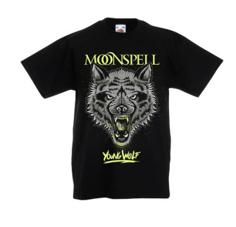  - Young Wolf (Black, Kids Tshirt)