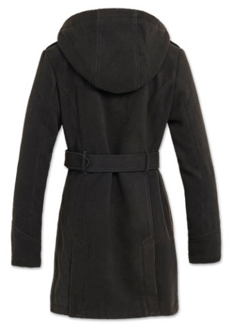  - Girls Coat Long schwarz