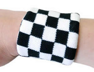 White Checkerboard Sweatband