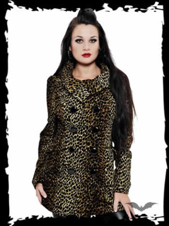  - Double-breasted leopard pattern jacket