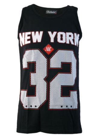  - New York 32 Black Cotton Vest