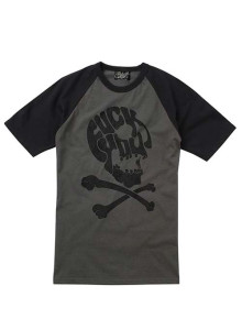 F ck You Skull Grey Short Sleeve Baseball