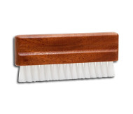 Vinyl record brush with wooden handle