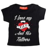 I Love Dad And His Tattoos Baby/Kids T-Shirt