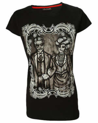  - Zombie Portrait Womens Black T Shirt