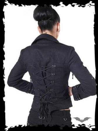  - Jacket with many chrome buttons