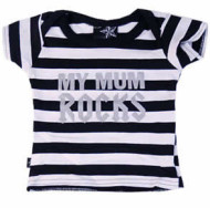 Mum Rocks Stripey Baby T Shirt