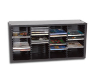 Wooden CD shelf black