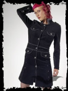 Uniform coat with pockets & big buttons