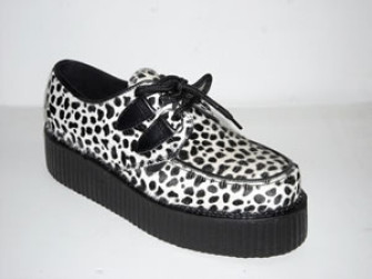  - Steelground Double d-ring creeper shoe leopard leather