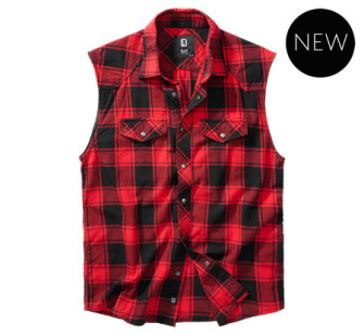  - Checkshirt sleeveless (Red)