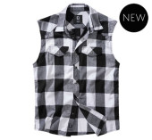 Checkshirt sleeveless (White)