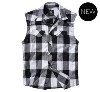  - Checkshirt sleeveless (White)