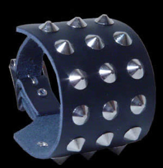  - 3 Row Conical Stud Wristband