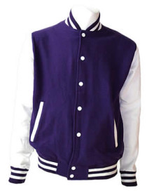 Purple and White Varsity Jacket