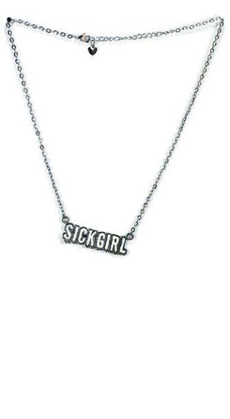  - White Sickgirl Necklace