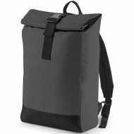 Reflective roll-top backpack (Black)