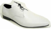 Steelground  Beat winklepicker shoe white leather