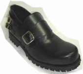 Steelground  Steel shoe black leather 
