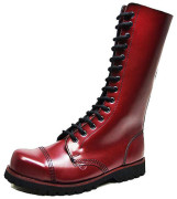 Steelcap boot - 14 eyes. Cherry box leather