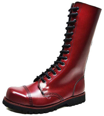  - Steelcap boot - 14 eyes. Cherry box leather