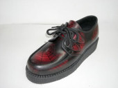 Steelground Single lace creeper shoe red spider rub off