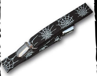  - Black suspenders with spider webs