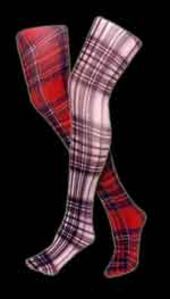  - Tartan Print Tights