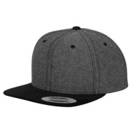 Chambray-suede snapback